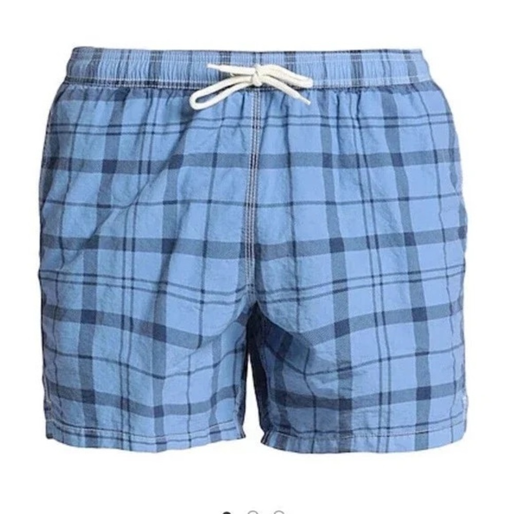 BARBOUR Men's Swim Shorts Blue Plaid $89 MSRP Size L
